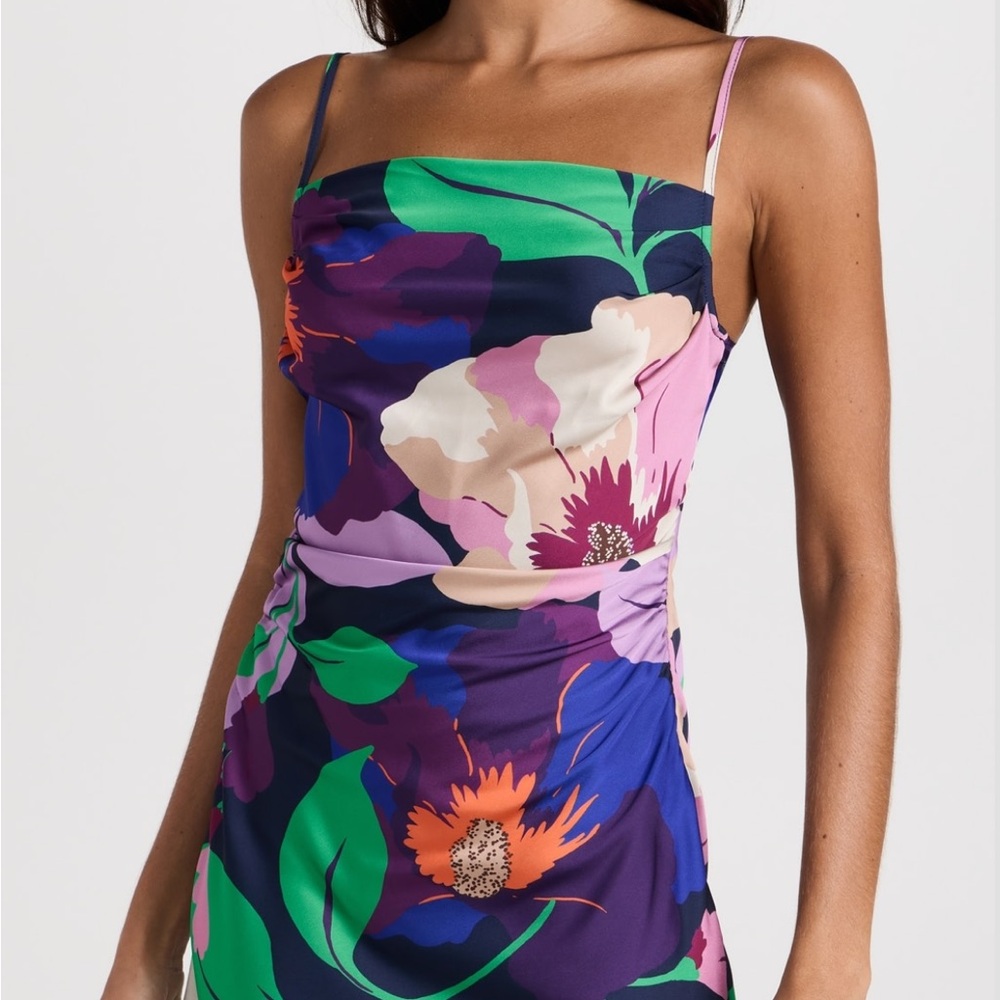 Ramy Brook Logan Mini Dress Spring Navy Cabana Floral Size 8 Resort Luxe - Picture 2 of 6